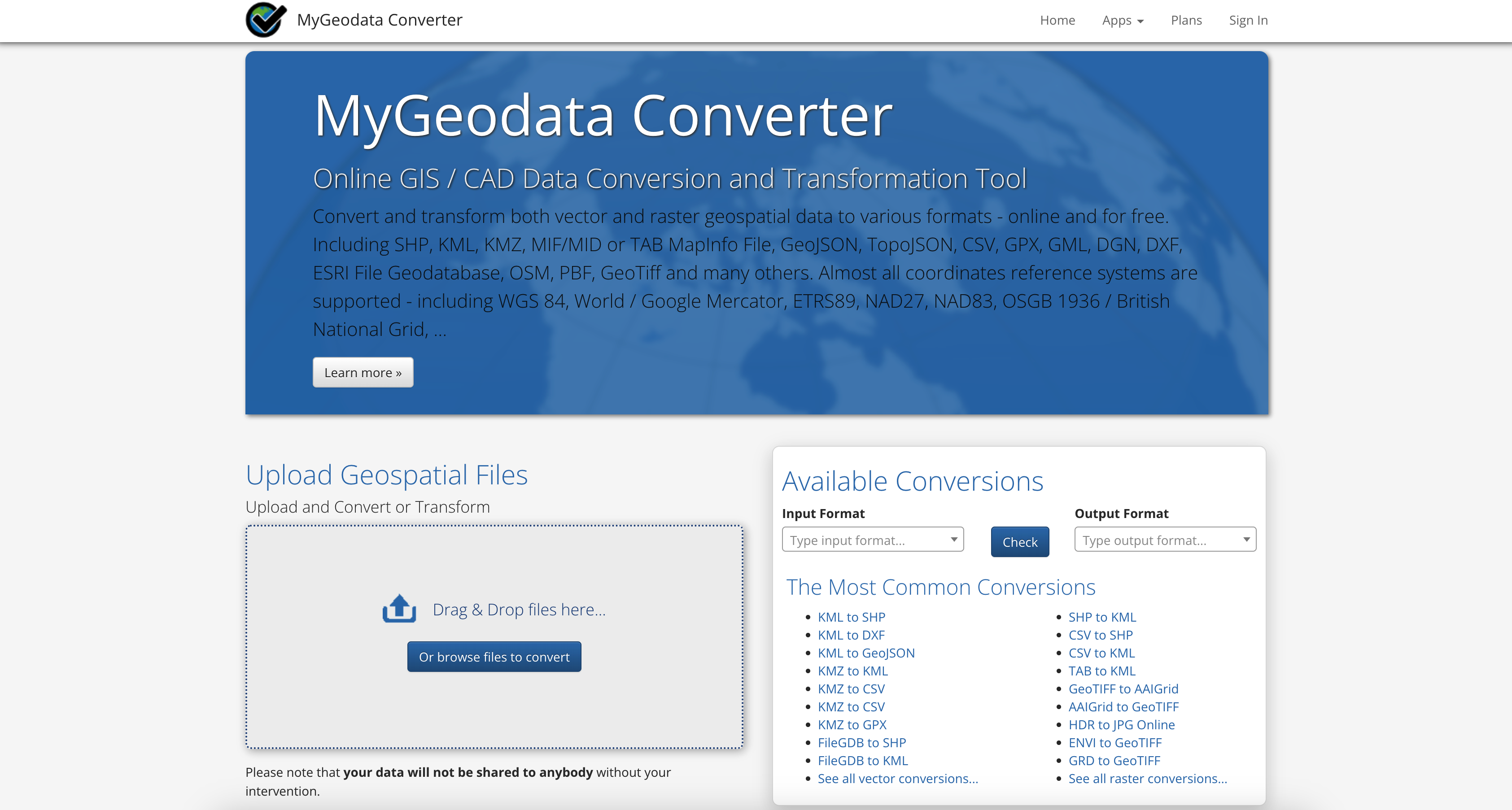 MyGeodata Converter